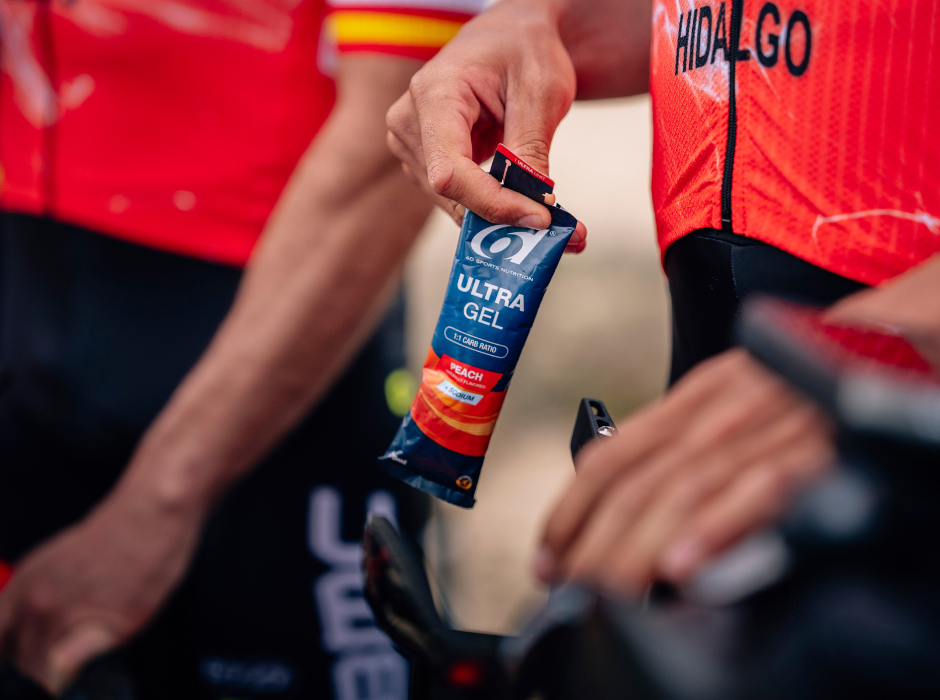 Cyclist with Sports Gel